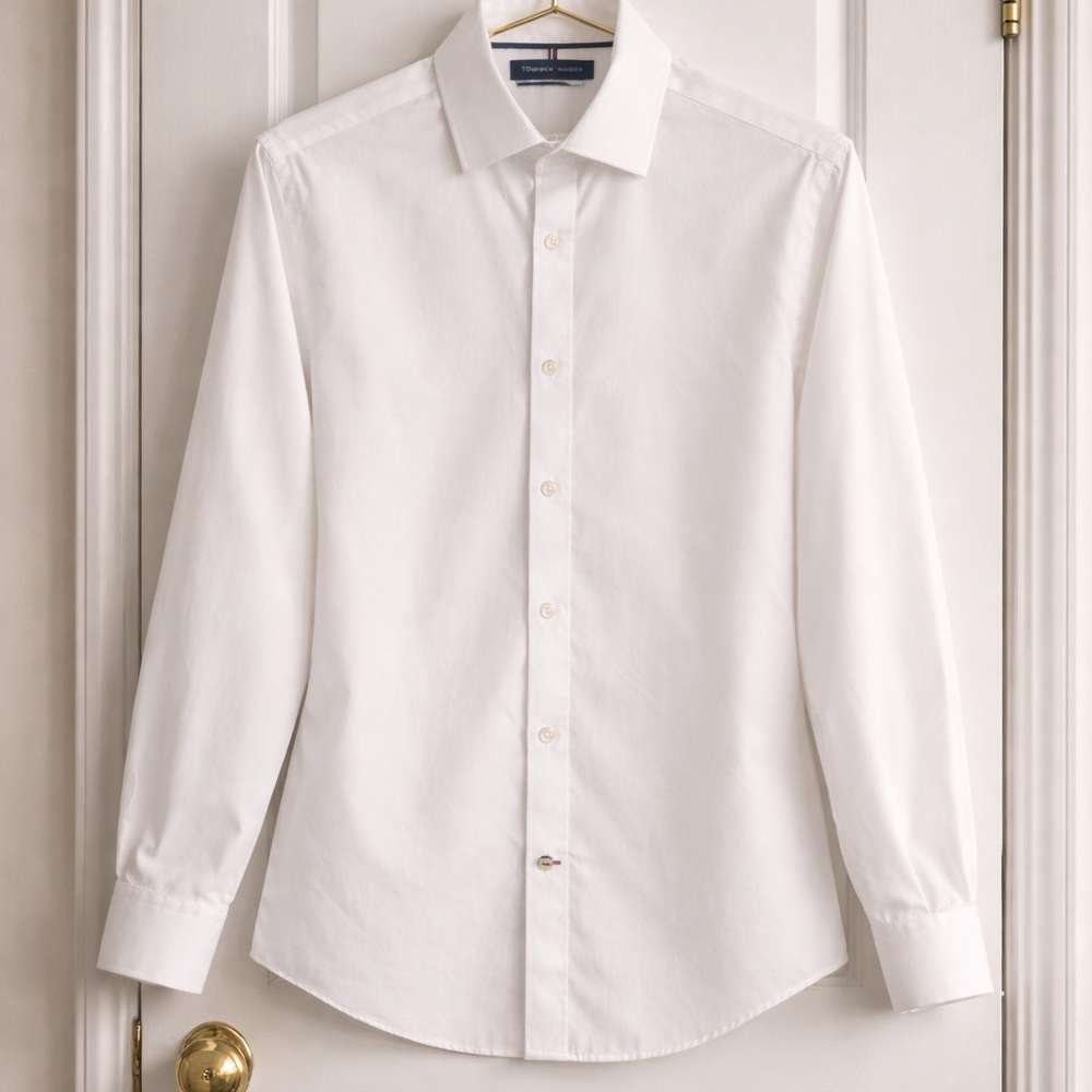 NWOT Tommy Hilfiger Men's Slim Fit Wrinkle Free Shirt M 15 32/33